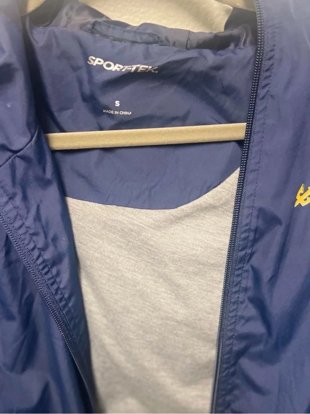 Sport-Tek Navy Windbreaker with UC San Diego Recreation Logo
